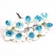 Flores para decorar bicolor - Bolsa 10 pompones color azul
