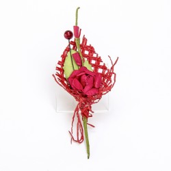 Flores para decorar regalos - Bolsa 10 flores rojas