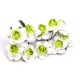 Flores para decorar bicolor - Bolsa 10 pompones color verde