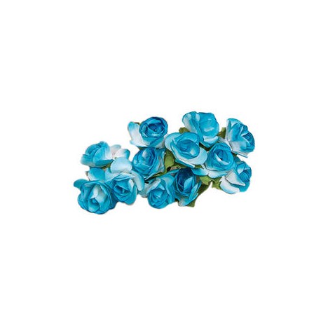 Flores para decorar regalos - Color azul